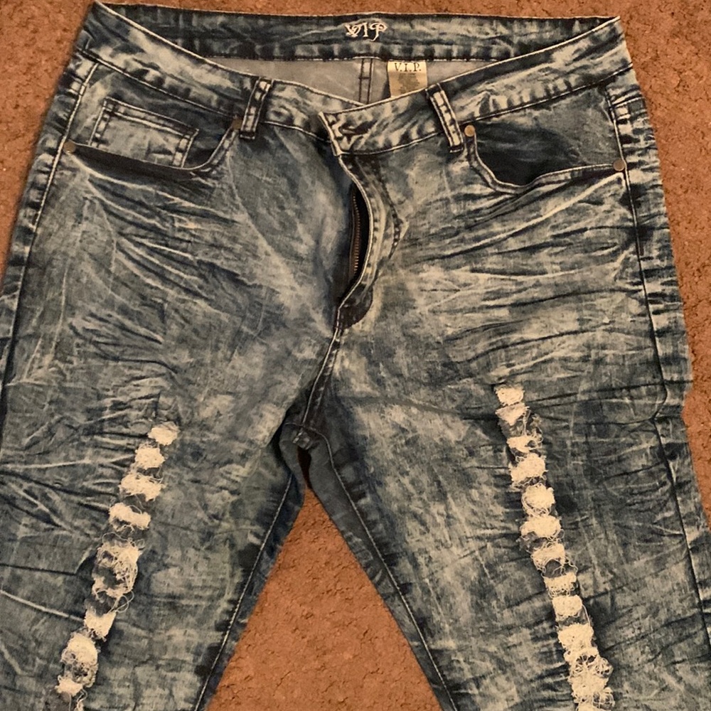 Distressed jeans